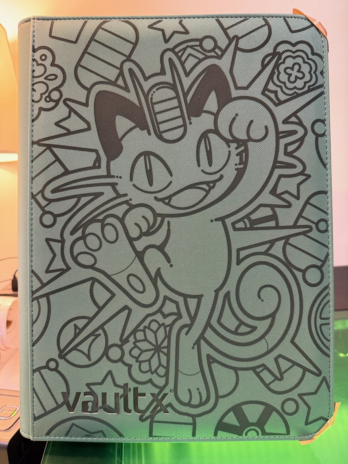 Meowth - Vault X Standard Binder - Metal Green