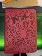 Meowth - Vault X Standard Binder - Metallic Red