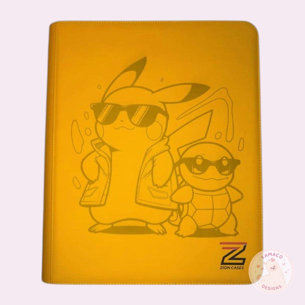 pikachu and squirtle top loader binder